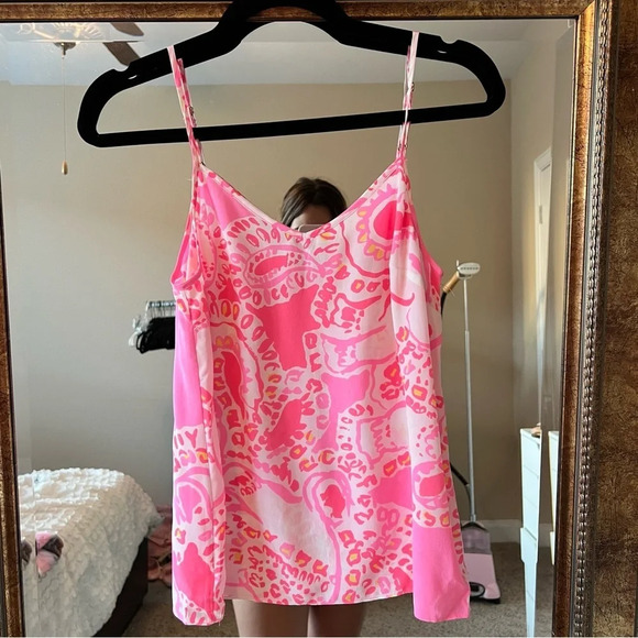 Lilly Pulitzer elephant print tank top - Picture 2 of 6